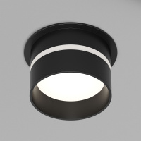 DK2404-BK Встраиваемый светильник влагозащ., IP 44, до 15 Вт, GU10, черный, алюминий