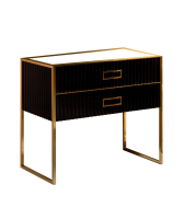 Тумба Armadi Art Monaco 100 см h74 см черная глянец + золото под раковину чашу 867-100-BG