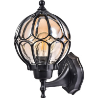 Светильник садово-парковый Feron PL3701  круглый на стену вверх 60W 230V E27, черный, 06340