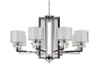Люстра ALEXANDRA 4400, 8+2xЕ14+LED, черный никель (Newport, 4408+1/C black glossy) М0068529